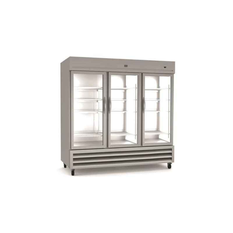 Refrigeration Equipment3-Glass Door Full Height Refrigerator 81" Long KCHRI81R3GDR