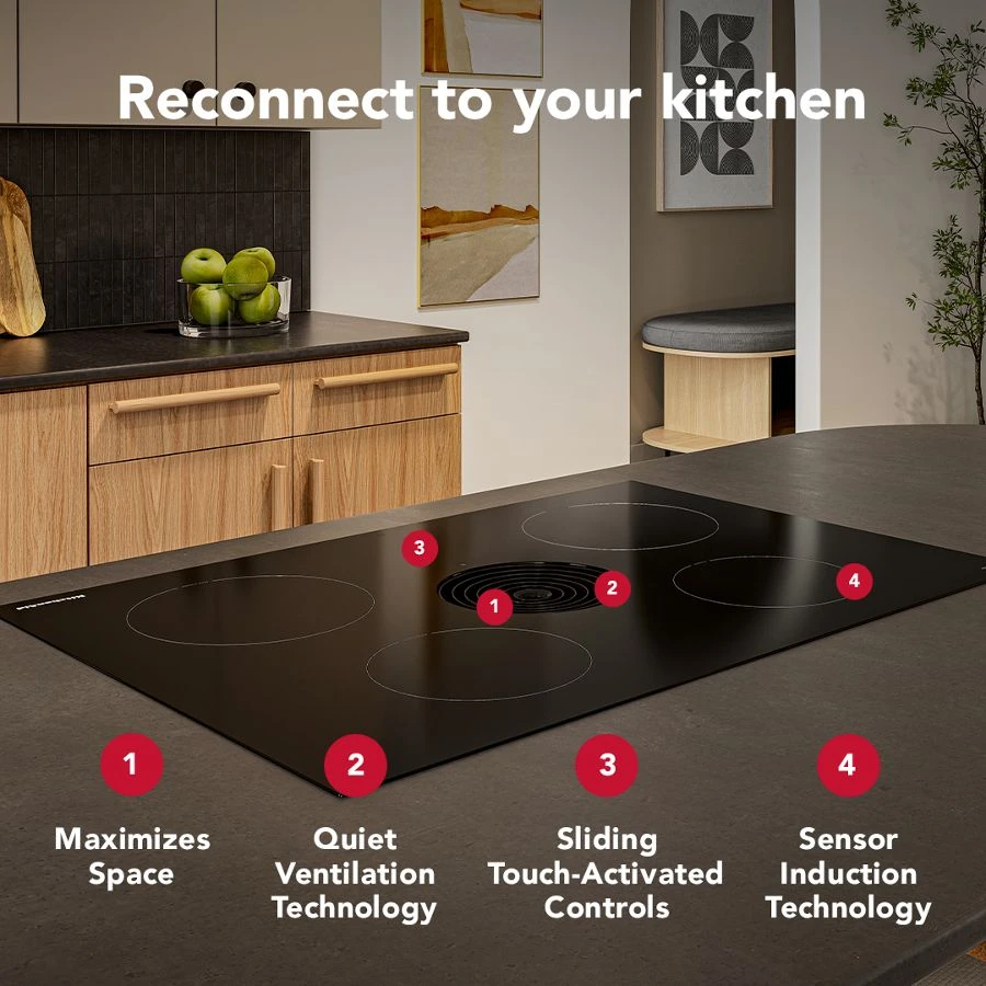 30-inch Nextgen Induction Downdraft Cooktop With 4 Cooking Zones KCID930SBL