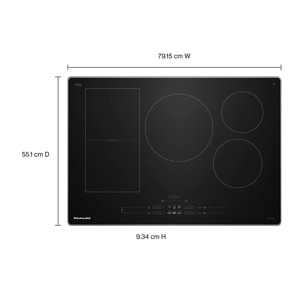 30" Temp Cook™ Induction Cooktop with 5 Cooking Zones view 5
