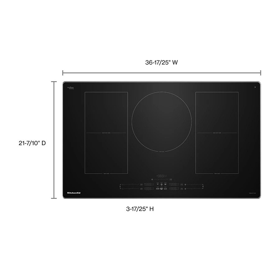 36" Temp Cook™ Induction Cooktop With 5 Cooking Zones KCIT736SSS