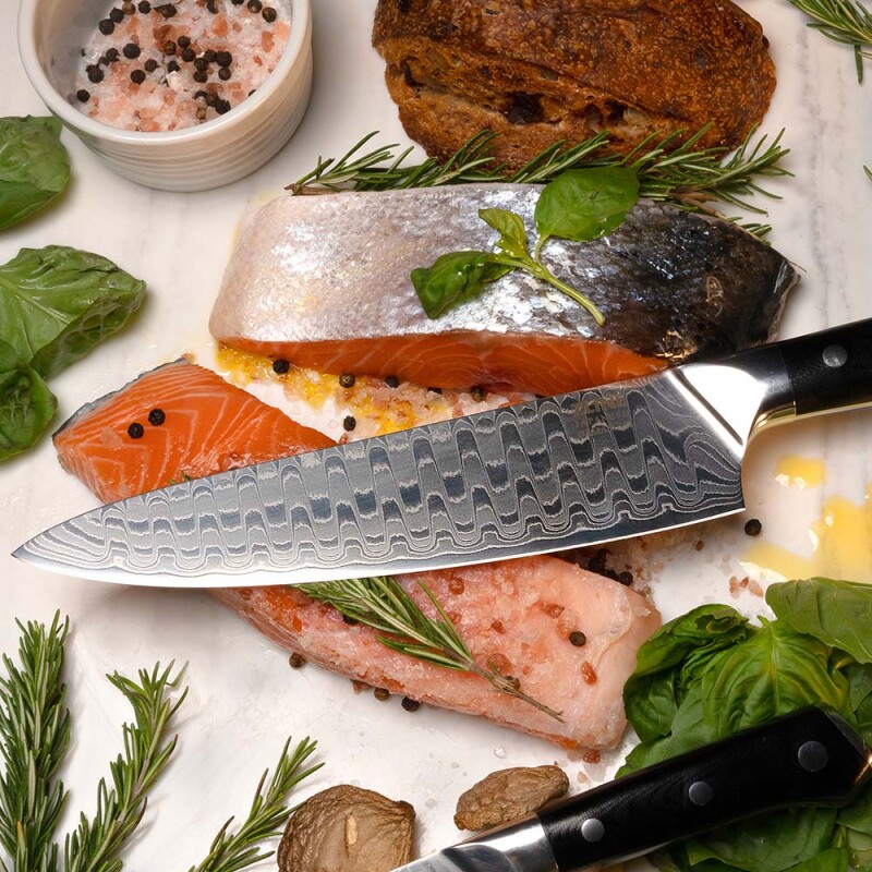 ZLINE 8 in. Professional Japanese Damascus Steel Chef Knife (KCKT-JD) KCKTJD