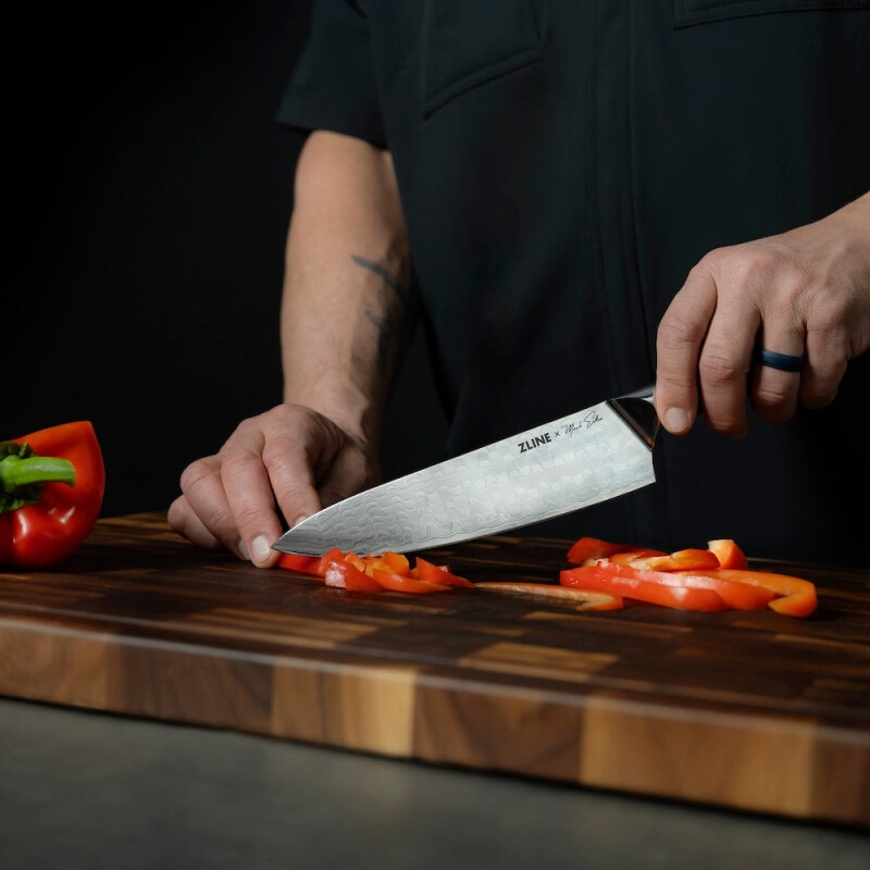 ZLINE Mark Estee 8 in. Professional Japanese Damascus Steel Chef Knife (KCKT-ME-JD) KCKTMEJD