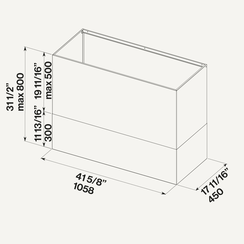 Zeus Outdoor Stainless steel Chimney 42'' KCPHN002IF