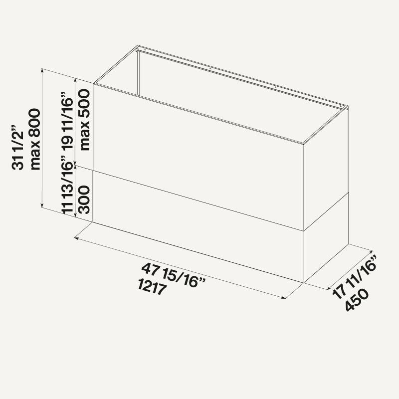 Zeus Outdoor Stainless steel Chimney 48" KCPHN003IF