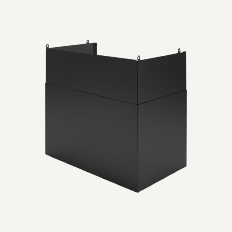 KIT CHIMNEY VIRGOLA-MOVE H=185 + PROL. H=185 (W/Packaging) BLACK KCVJN00N