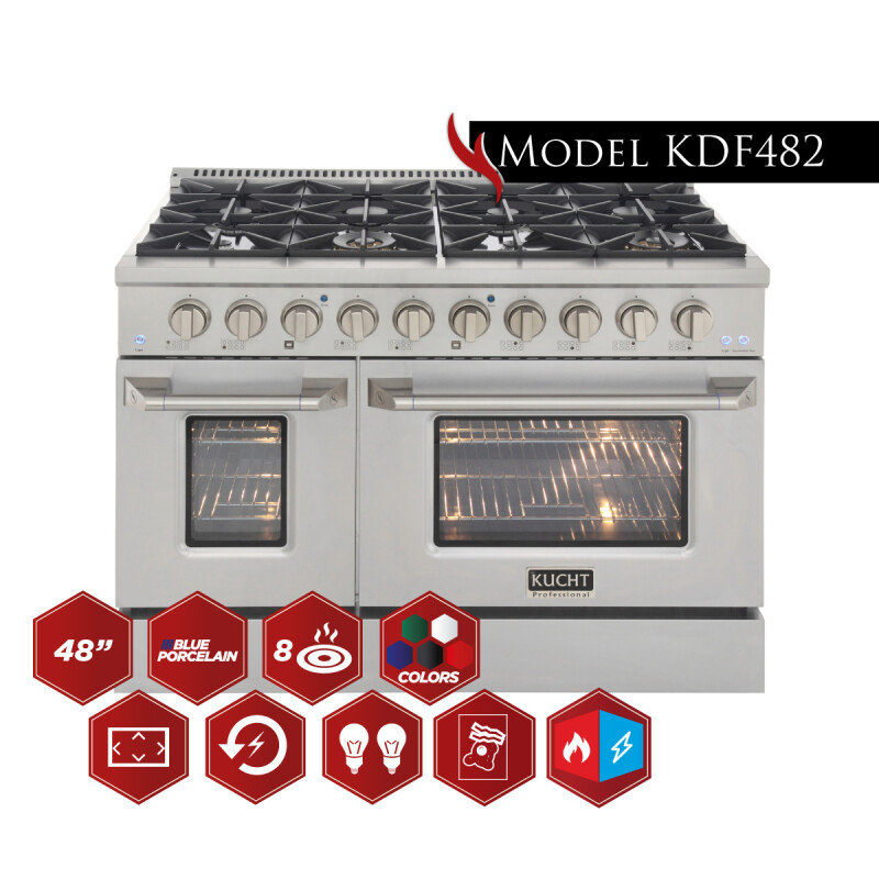 48″ Pro Class Kitchen Dual Fuel Range KDF482OG