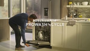 46 DBA Dishwasher with ProWash™ Cycle and PrintShield™ Finish, Front Control KDFE104HBS, product image 6 of 6