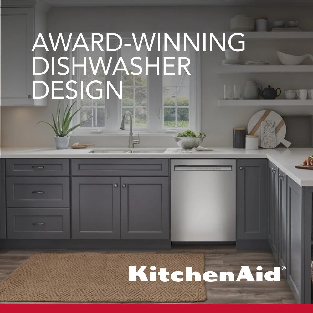 Third Level Utensil Rack Dishwasher with 30+ Total Wash Jets, 39 dBA KDFE204KPS