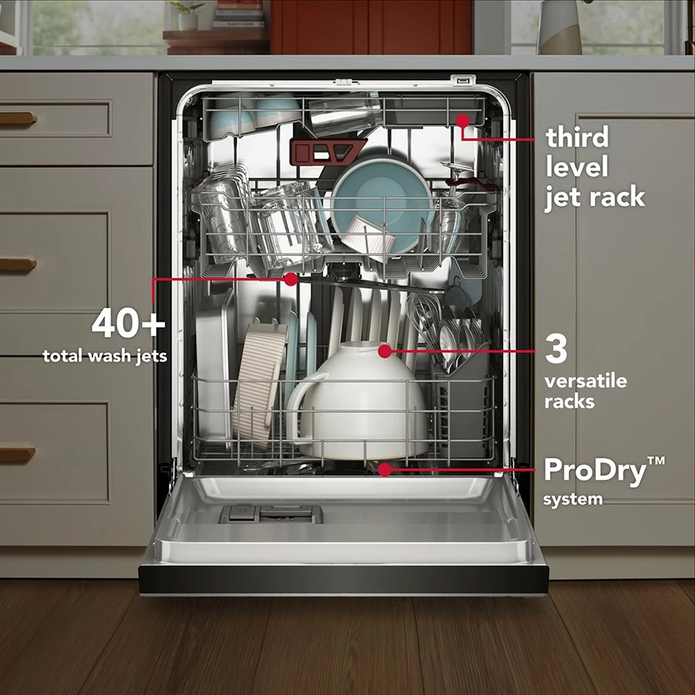 Third Level Jet Rack Dishwasher with 40+ Total Wash Jets 41 dBA view 9