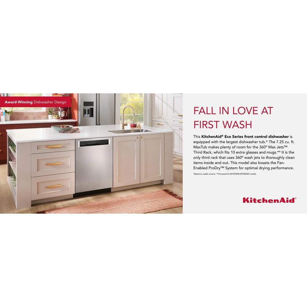 360° Max Jets™ Third Rack Dishwasher with Fan-Enabled ProDry™ System, 44 dBA KDPM604KPS