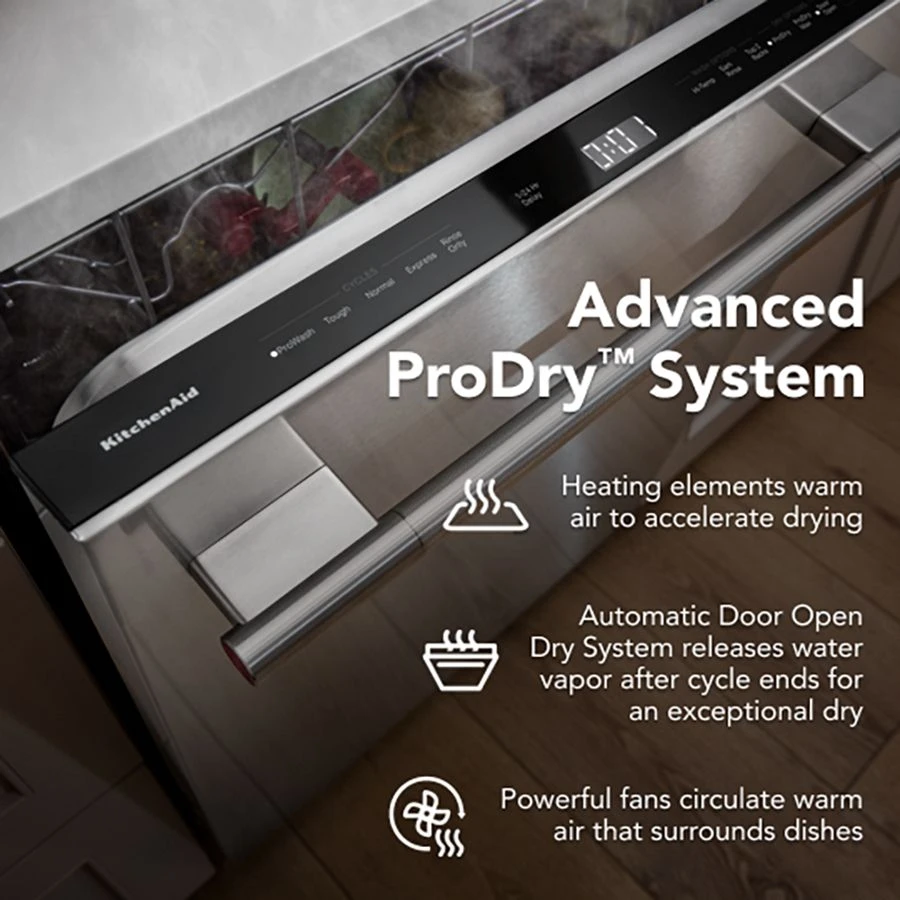 Kitchenaid® 360° Max Jets™ Third Rack Dishwasher With Advanced Prodry™ System, 44 Dba KDPS624SPS
