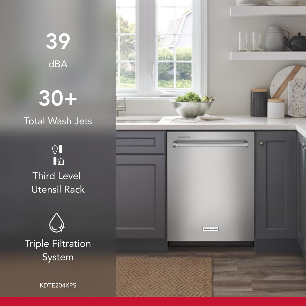 Third Level Utensil Rack Dishwasher with 30+ Total Wash Jets, 39 dBA view 18