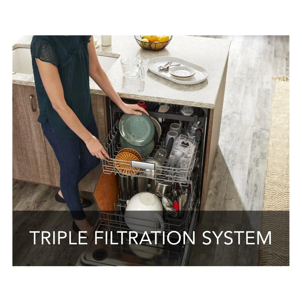 Third Level Utensil Rack Dishwasher with 30+ Total Wash Jets, 39 dBA KDTE204KWH