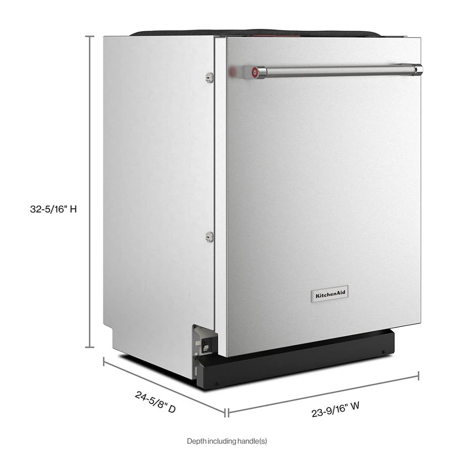 Kitchenaid® 39 Dba Printshield™ Finish Flush-to-cabinet Dishwasher With Freeflex™ Fit Third Level Rack KDTF924PPS