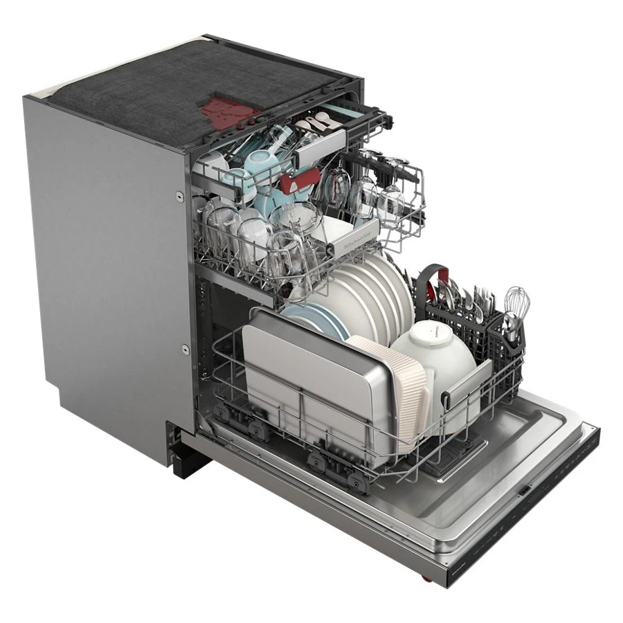 39 dBA PrintShield Finish Flush-to-Cabinet Dishwasher with FreeFlex™ Fit Third Level Rack view 6
