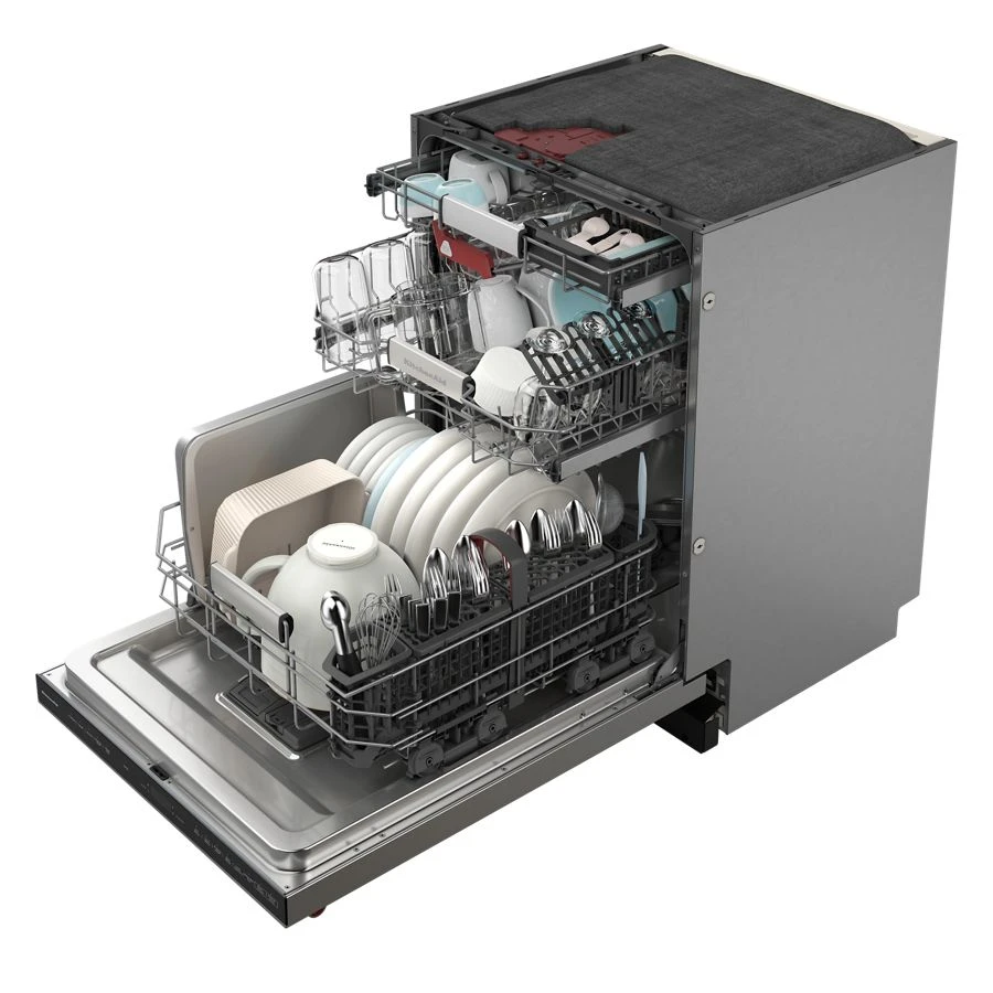 39 dBA PrintShield Finish Flush-to-Cabinet Dishwasher with FreeFlex™ Fit Third Level Rack view 7