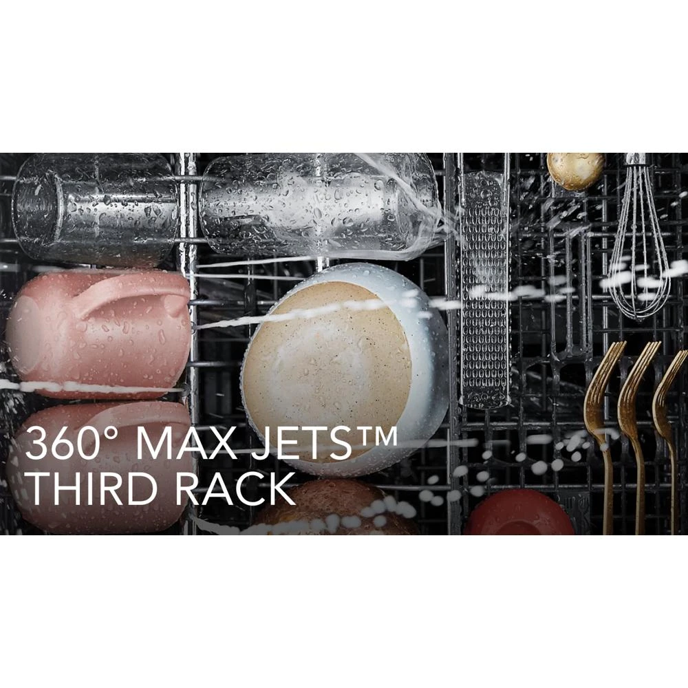 360° Max Jets™ Third Rack Dishwasher with 50+ Total Wash Jets, 44 dBA KDTM404KBS