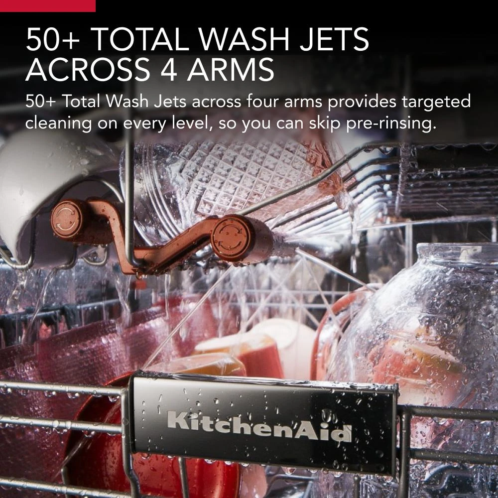 360° Max Jets™ Third Rack Dishwasher with 50+ Total Wash Jets, 44 dBA KDTM404KBS