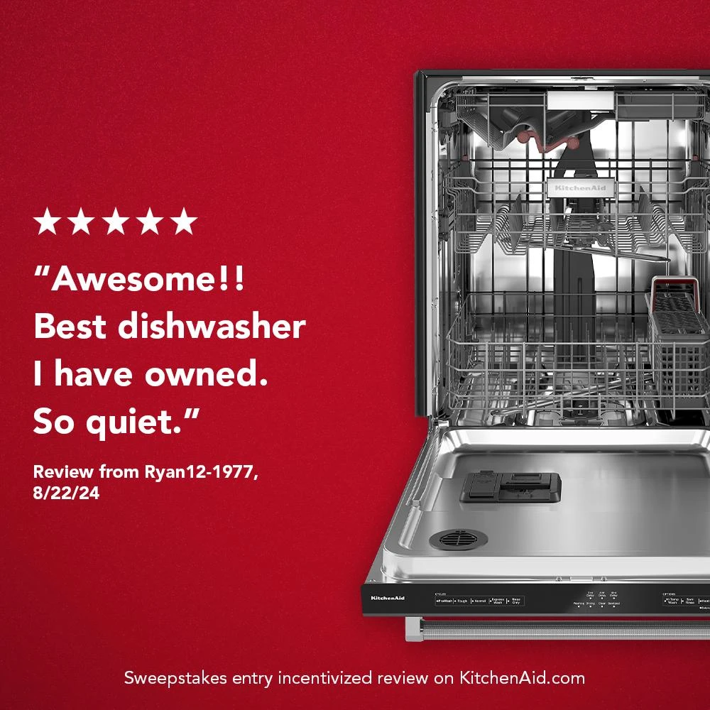 360° Max Jets™ Third Rack Dishwasher with 50+ Total Wash Jets, 44 dBA KDTM404KBS