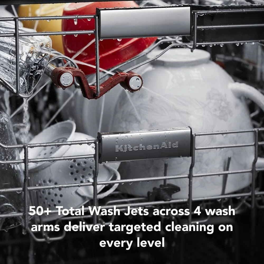 360° Max Jets™ Third Rack Dishwasher with Stainless Steel Third Rack Wash Jets, 44 dBA KDTM804KPS