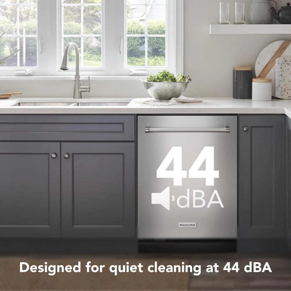 360° Max Jets™ Third Rack Dishwasher with Stainless Steel Third Rack Wash Jets, 44 dBA KDTM804KPS