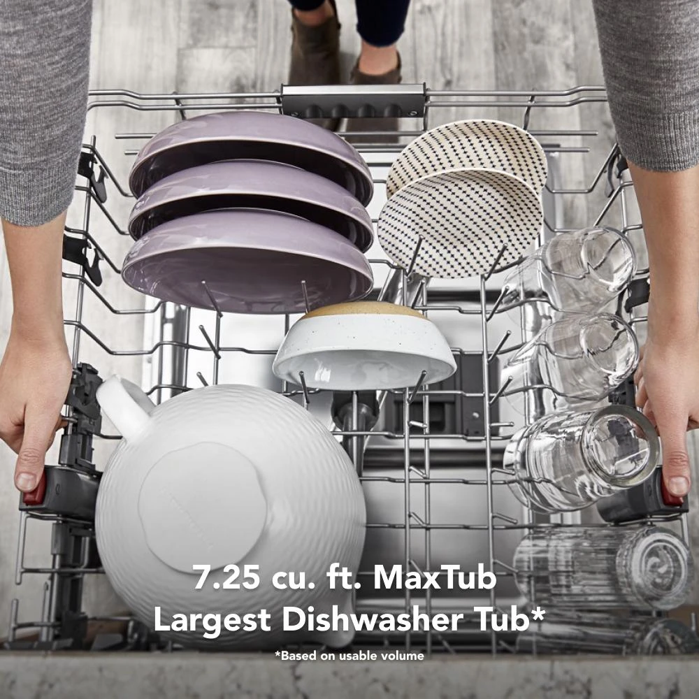 360° Max Jets™ Third Rack Dishwasher with Stainless Steel Third Rack Wash Jets, 44 dBA KDTM804KPS
