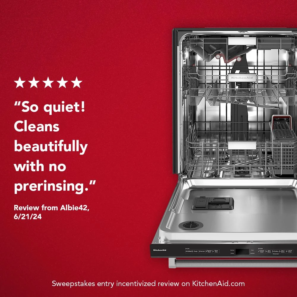 360° Max Jets™ Third Rack Dishwasher with Stainless Steel Third Rack Wash Jets, 44 dBA KDTM804KPS