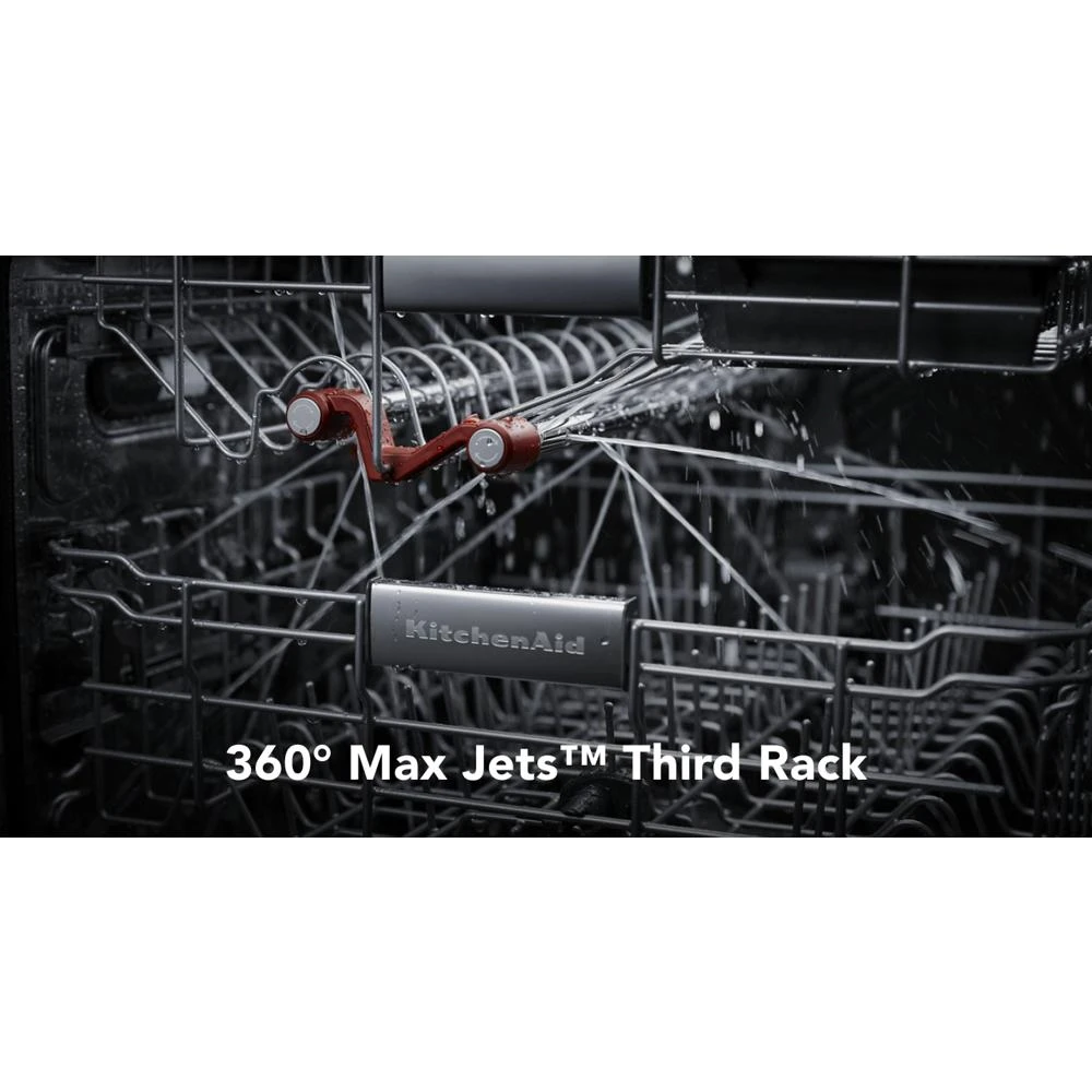 360° Max Jets™ Third Rack Dishwasher with Stainless Steel Third Rack Wash Jets, 44 dBA KDTM804KPS