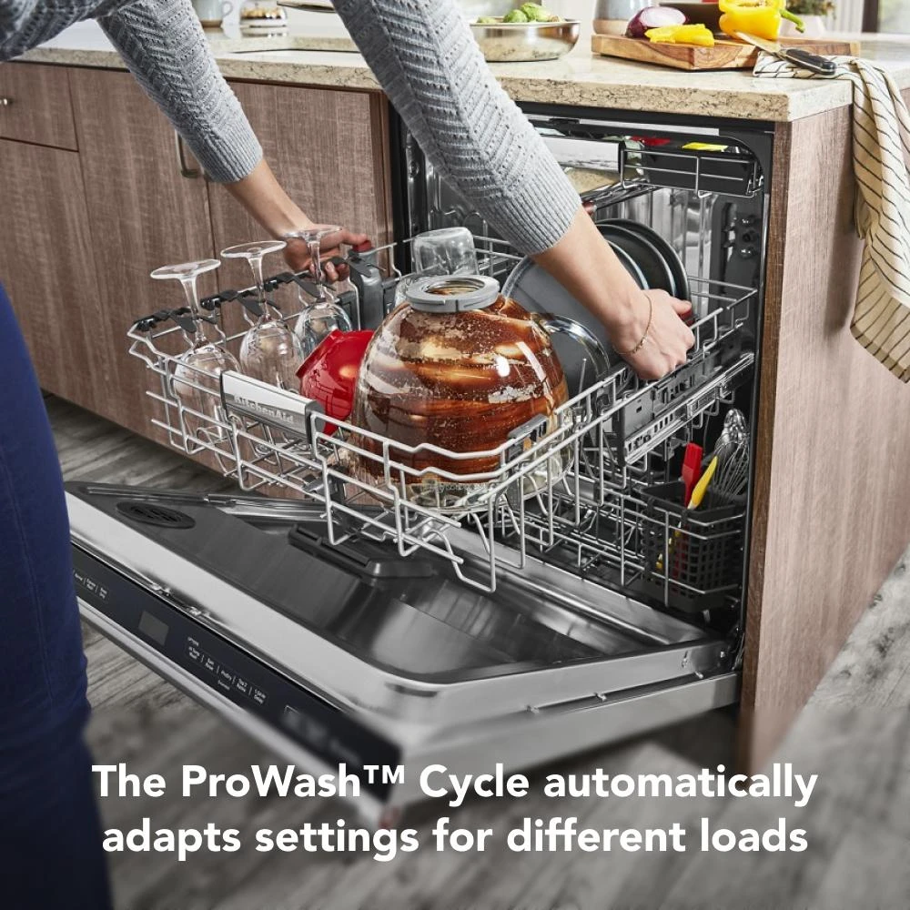 360° Max Jets™ Third Rack Dishwasher with Stainless Steel Third Rack Wash Jets, 44 dBA KDTM804KPS