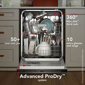 360° Max Jets™ Third Rack Dishwasher with Advanced ProDry™ System and Ultra-bright LED Lighting, 44 dBA view 6
