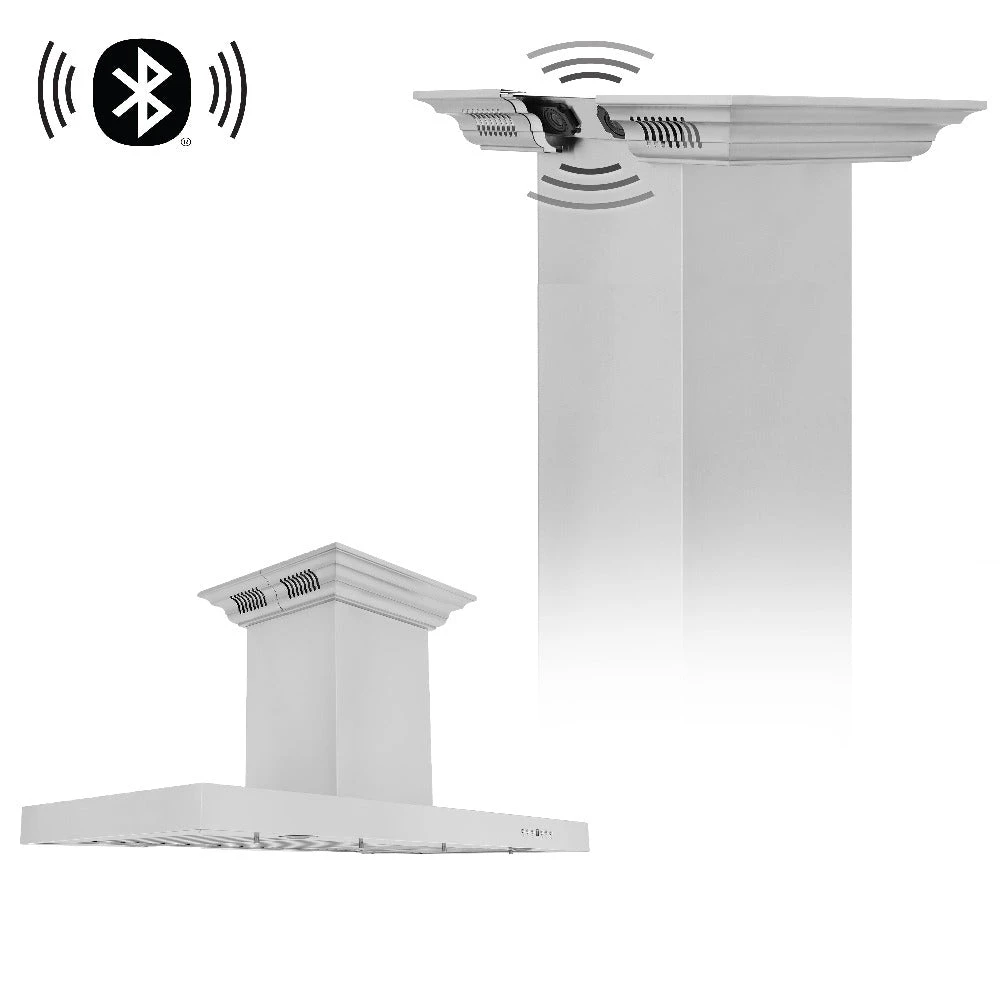 48 in. CrownSound™ Ducted Vent Island Mount Range Hood KE2ICRNBT48