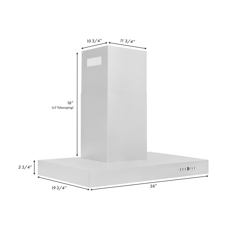 36 In. Convertible Vent Wall Mount Range Hood In Stainless Steel KE36