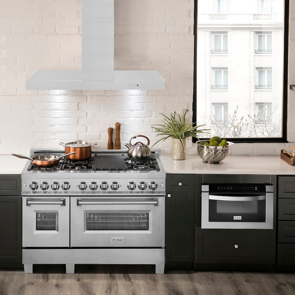 48 In. Convertible Vent Wall Mount Range Hood In Stainless Steel KE48