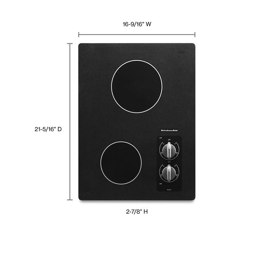 15" Electric Cooktop With 2 Radiant Elements KECC056RBL