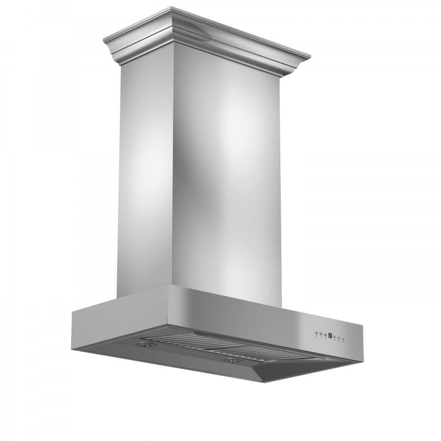 30" Convertible Professional Wall Mount Range Hood with Crown Molding KECOMCRN30
