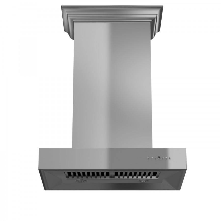 30" Convertible Professional Wall Mount Range Hood with Crown Molding KECOMCRN30