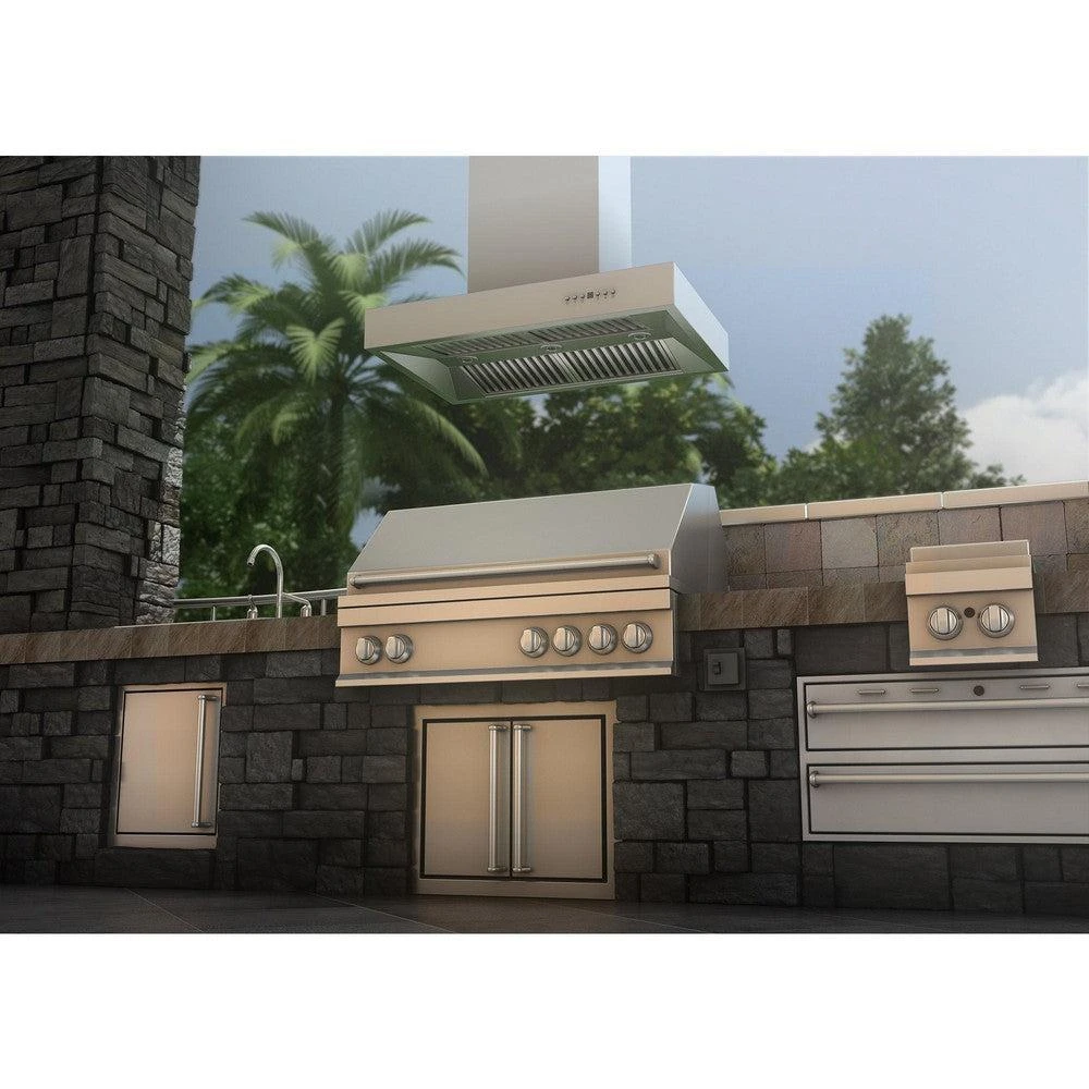 36 in. Ducted Outdoor Island Mount Range Hood KECOMI30436