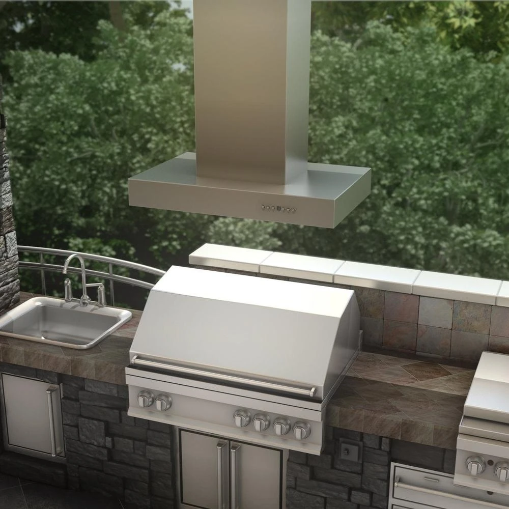 48 in. Ducted Outdoor Island Mount Range Hood KECOMI30448