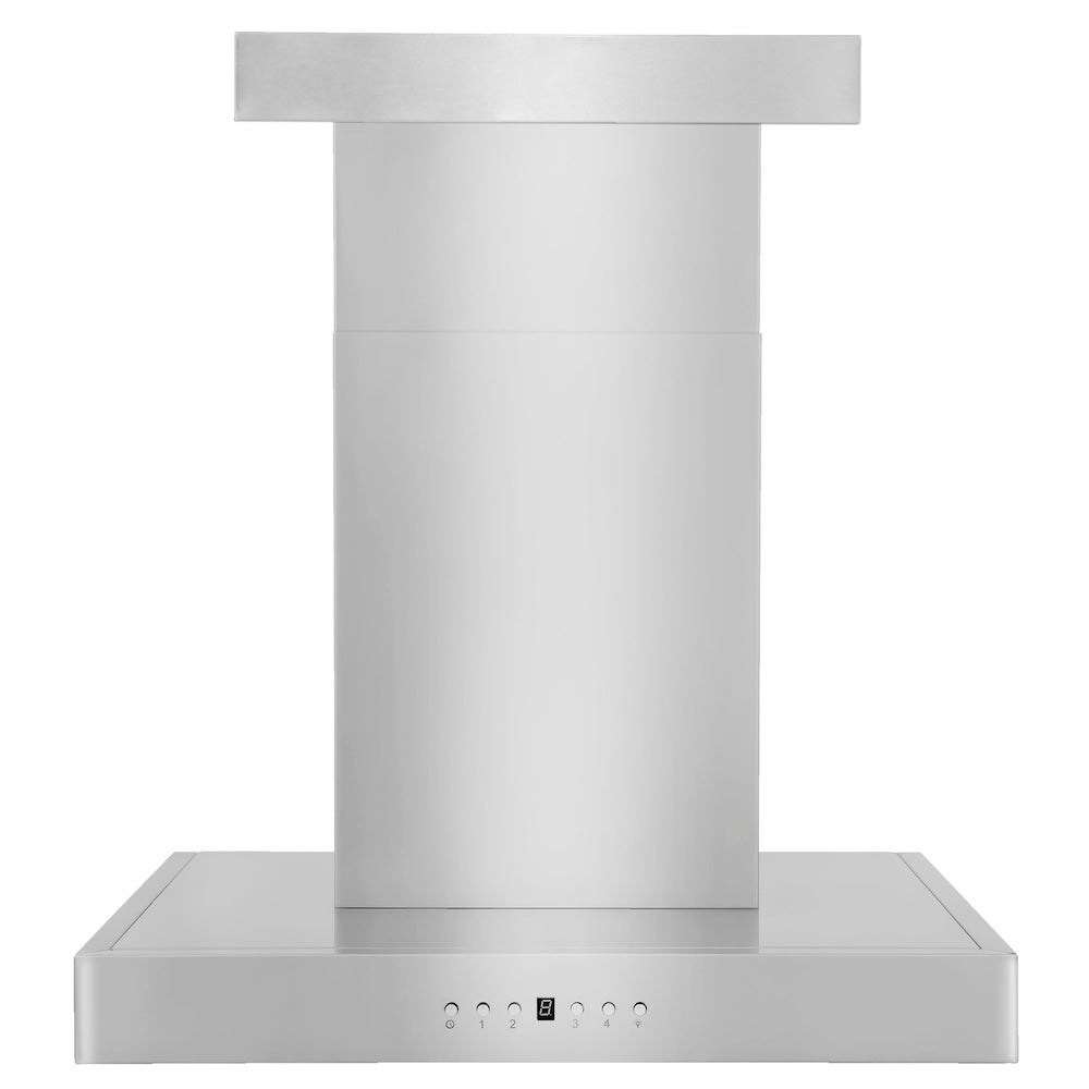 24 In. Convertible Vent Wall Mount Range Hood In Stainless Steel With Crown Molding KECRN24