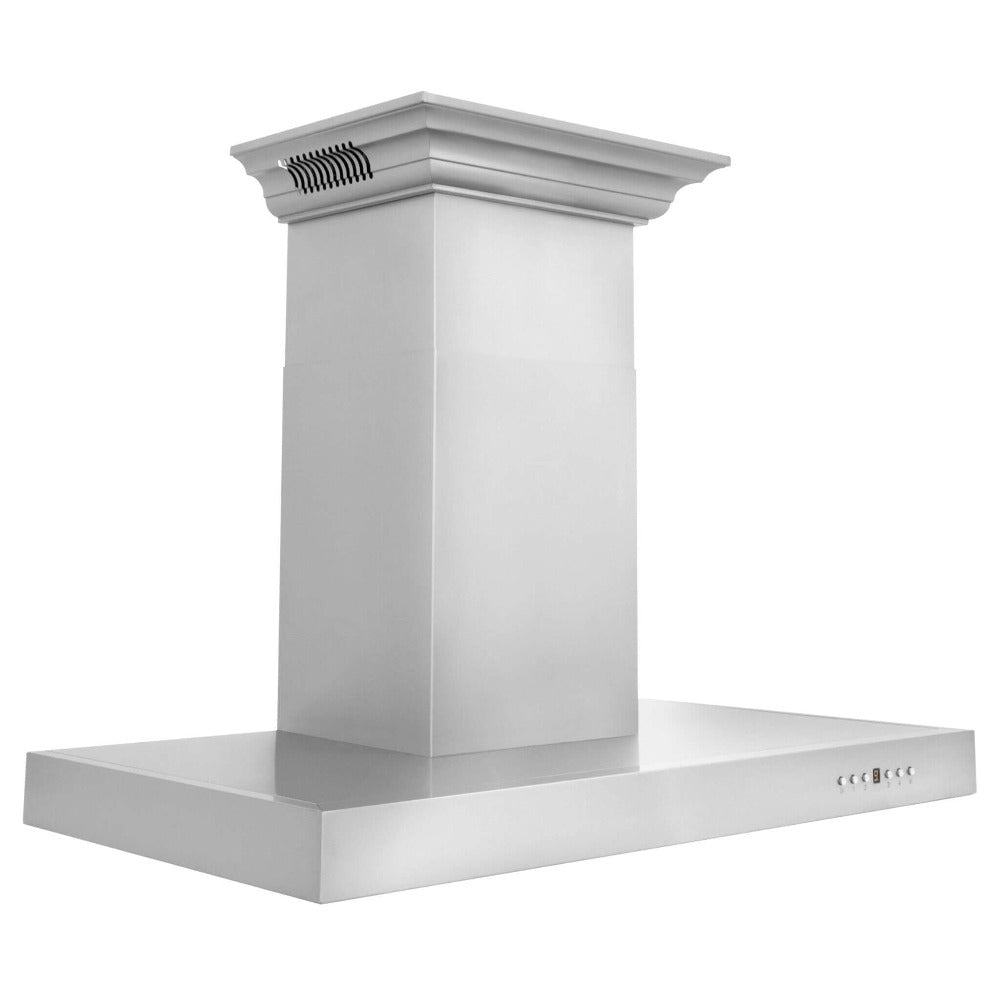 24 In. Crownsound™ Ducted Vent Wall Mount Range Hood In Stainless Steel With Built-in Bluetooth Speakers KECRNBT24