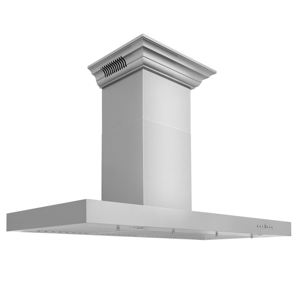 48 In. Crownsound™ Ducted Vent Wall Mount Range Hood In Stainless Steel With Built-in Bluetooth Speakers KECRNBT48