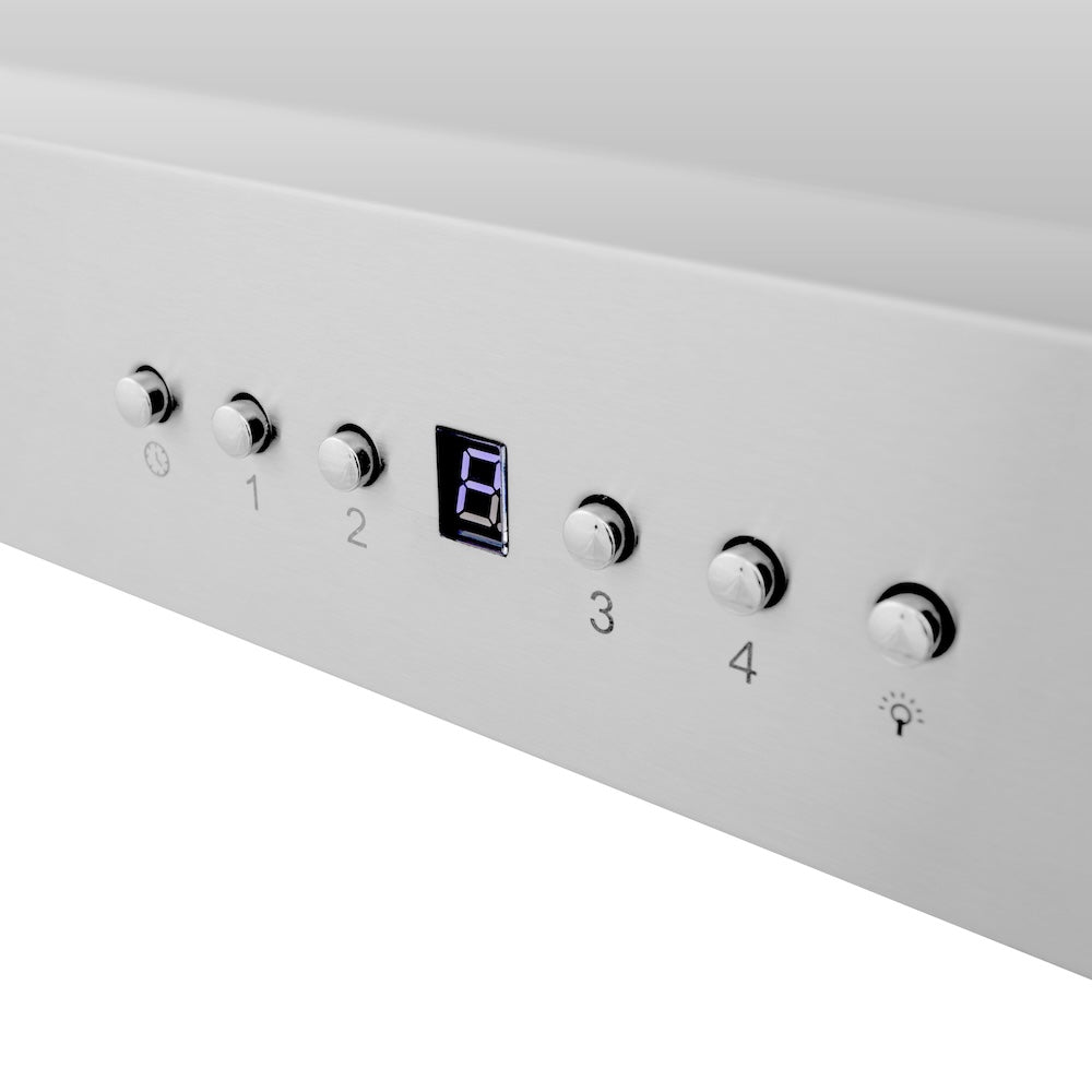 48 In. Crownsound™ Ducted Vent Wall Mount Range Hood In Stainless Steel With Built-in Bluetooth Speakers KECRNBT48