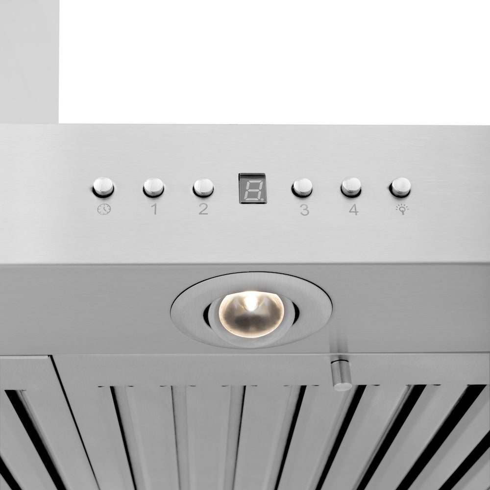 48 In. Crownsound™ Ducted Vent Wall Mount Range Hood In Stainless Steel With Built-in Bluetooth Speakers KECRNBT48