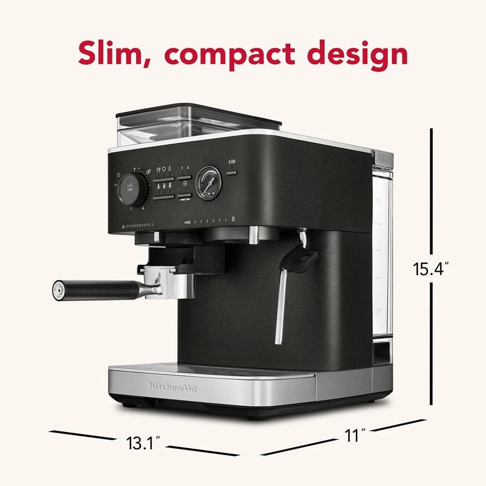 Semi Automatic Espresso Machine with Burr Grinder KES6551BK