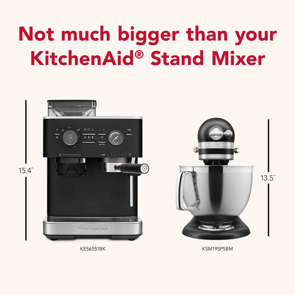 Semi Automatic Espresso Machine with Burr Grinder KES6551BK