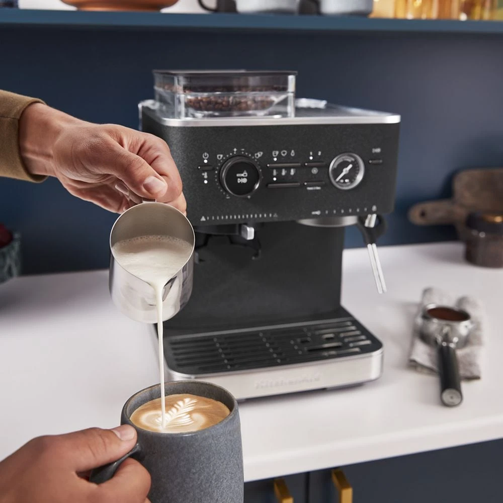 Semi Automatic Espresso Machine with Burr Grinder KES6551BK
