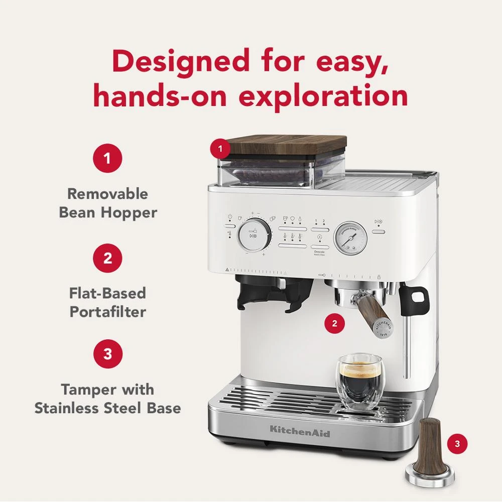 Semi Automatic Espresso Machine with Burr Grinder KES6551CA