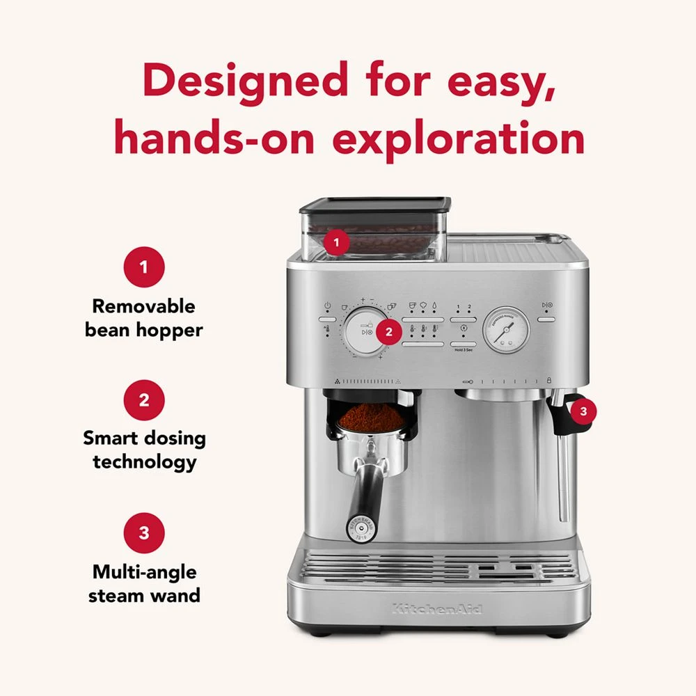 Semi Automatic Espresso Machine with Burr Grinder KES6551SX