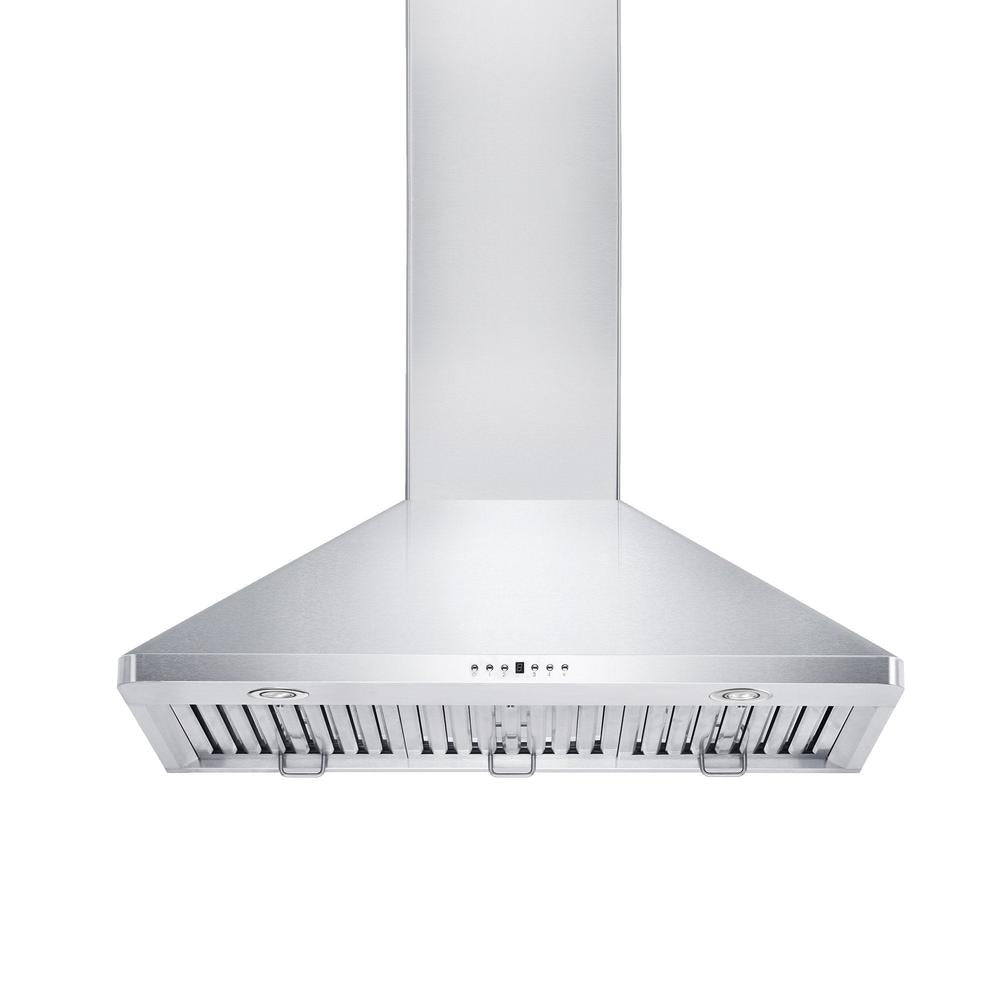 36 In. Convertible Vent Wall Mount Range Hood In Stainless Steel KF136