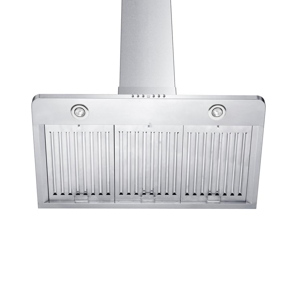 36 In. Convertible Vent Wall Mount Range Hood In Stainless Steel KF136